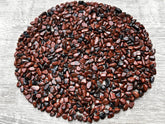 GAF TREASURES Mahogany Obsidian chips closeup for jewelry ideas and decorative accents.