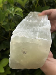 GAF Treasures Morocco-sourced selenite log with natural white glow