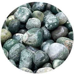 GAF Treasures Moss Agate close-up for meditation and balance