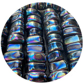 GAF Treasures Rainbow Magnetic Hematite tumbles with iridescent coating for meditation grids.