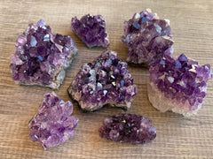 GAF TREASURES Raw amethyst druzy cluster close-up showing sparkling textures for decor.