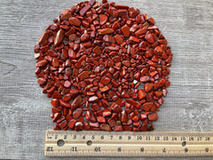 GAF TREASURES Red Jasper chips size 3mm to 8mm for versatile art projects.