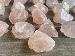 GAF TREASURES Rose Quartz raw crystals 1 to 2 inches ideal for cabbing and tumbling.
