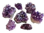 GAF TREASURES Uruguayan deep amethyst cluster box for elegant display and calming ambiance.