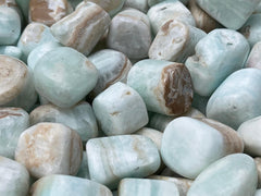 GAF TREASURES Caribbean Calcite pocket stones perfect for on-the-go grounding.