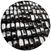 GAF TREASURES polished hematite tumbled stones close-up for meditation and focus.