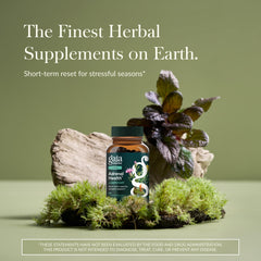 Gaia Herbs Adrenal Health Jumpstart capsules closeup highlights plant-based ingredients
