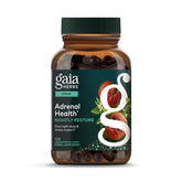 Gaia Herbs Adrenal Health Nightly Restore bottle pouring for a calming evening routine