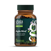 Gaia Herbs Agile Mind bottle and capsules ready for daily brain support.