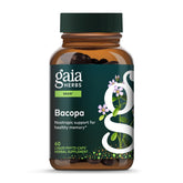 Gaia Herbs Bacopa bottle front with clean label for daily cognitive support