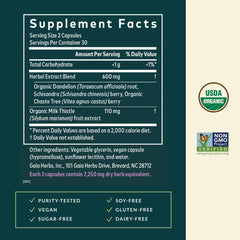 Gaia Herbs Cycle Support features organic dandelion root among natural ingredients