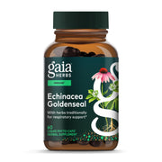 Gaia Herbs Echinacea Goldenseal bottle on a clean surface supports immune health
