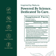 Gaia Herbs PRO capsules close-up highlighting herbal brain support.