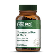 GAIA Herbs PRO Fermented Beet & Maca bottle front; supports natural energy.