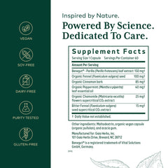 GAIA Herbs PRO GI-BFF label close-up highlighting ingredients.