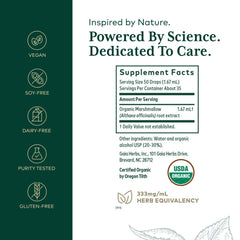 GAIA HERBS PRO Marshmallow Root tincture pour for gentle digestive support.