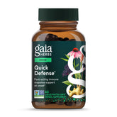 Gaia Herbs Quick Defense bottle front with capsules for daily immune support