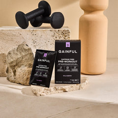Gainful pre-workout packets on the go provide convenient fueling before training.