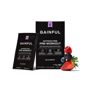 Gainful pre-workout tub with Wild Berry flavor for clean energy before workouts.
