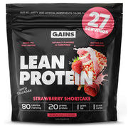 GAINSINBULK lean protein whey scoop supports workout fueling with clean nutrition