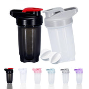 GAISHION shaker bottle in black with leak-free lid for on-the-go hydration.