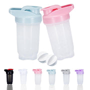 GAISHION shaker bottle with blue cap, leak-proof and portable for on-the-go shakes.
