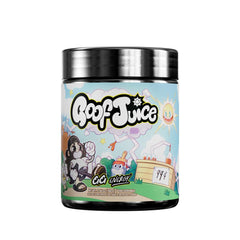 Gamer Supps GG Energy Goof Juice tub label featuring strawberry kiwi flavor for gamers during long sessions
