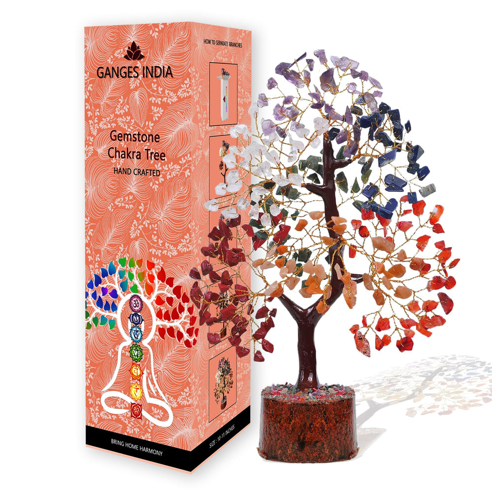 Gangesindia Seven Chakra Crystal Tree leaves illuminate positive energy in your living space.