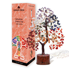 Gangesindia Seven Chakra Crystal Tree leaves illuminate positive energy in your living space.