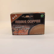 Ganoderma Reishi Coffee packet with rich aroma suggesting morning energy