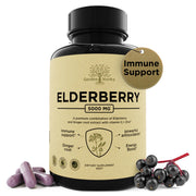 Garden of Herbz elderberry 60 caps bottle close-up for immune support