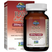 Garden of Life CoQ10 200mg softgels for daily heart health support