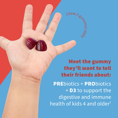 Garden of Life gummies as a kid takes them after school for easy daily probiotic support