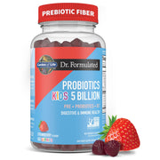 Garden of Life Dr Formulated 5Billion CFU Kids Gummies bottle with strawberry flavor for daily digestive wellness