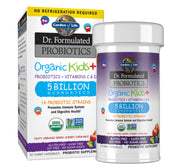 Garden of Life Kids+ Berry Cherry chewables bottle front for daily probiotic support