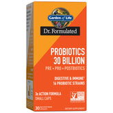 Garden of Life Dr Formulated Once Daily 30B bottle closeup; capsule for daily digestive support