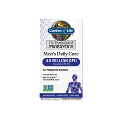 Garden of Life Dr. Formulated Probiotics Men's Daily Care bottle for daily digestive support