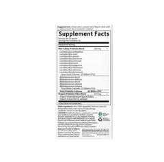 Close-up of Garden of Life label highlighting probiotic strains for daily support