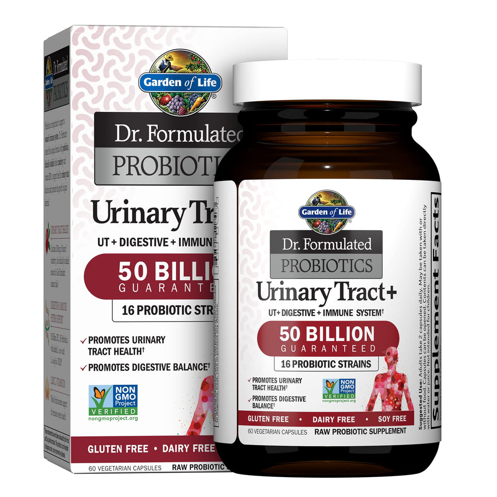 Garden of Life Dr Formulated Probiotics Urinary Tract Plus bottle for UT support