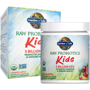 Garden of Life Kids probiotic bottle front showing 5 billion CFU for digestive support