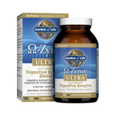 Garden of Life Omega-Zyme ULTRA bottle with capsules showing broad digestion support