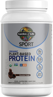 Garden of Life Organic Vegan Protein bottle front shows plant-based protein for recovery.