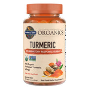 Garden of Life Organics Turmeric Gummy bottle with real fruit ingredients for on-the-go wellness