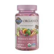 Garden of Life Organics Women’s Multi Berry bottle with daily gummies.