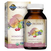 Garden of Life Organics Women’s Multi bottle shows certified organic ingredients for daily wellness.