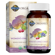 Garden of Life Organics Women Multivitamin tablet front view promotes daily wellness.