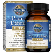 Garden of Life Primal Defense Ultra bottle shown for convenient daily probiotic support.