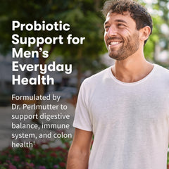 Garden of Life Probiotics for Men label close-up highlighting 15 strains