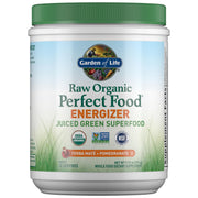 Garden of Life Energizer jar showing Yerba Mate Pomegranate for natural focus