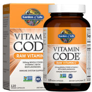 Garden of Life Vitamin Code Raw Vitamin C bottle front shows 500 mg per serving